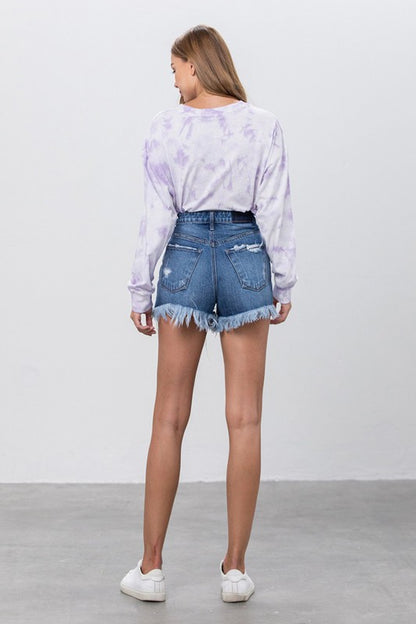 Ayla High Rise Medium Wash Shorts