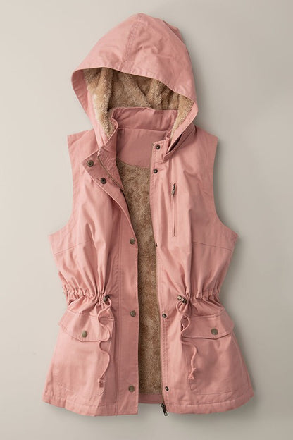 Rosie Sherpa Detachable Hoodie Vest