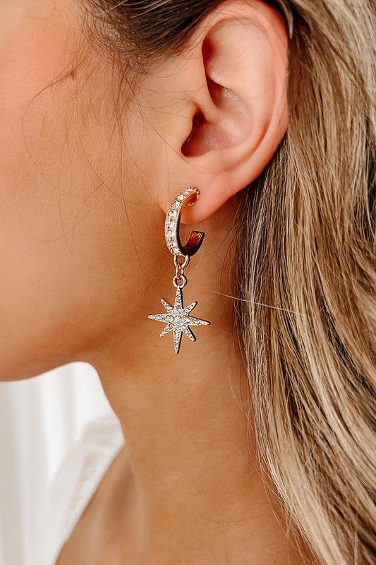 Star Charm Dangle Earring